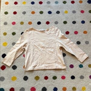 Apiece Apart Beige Long Sleeve Top